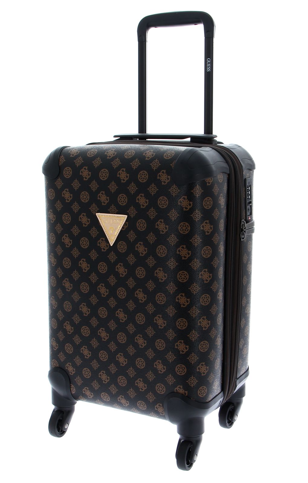 Guess WILDER TRAVEL ROLLEN KABINENTROLLEY - Valise à roulettes - brown/marron