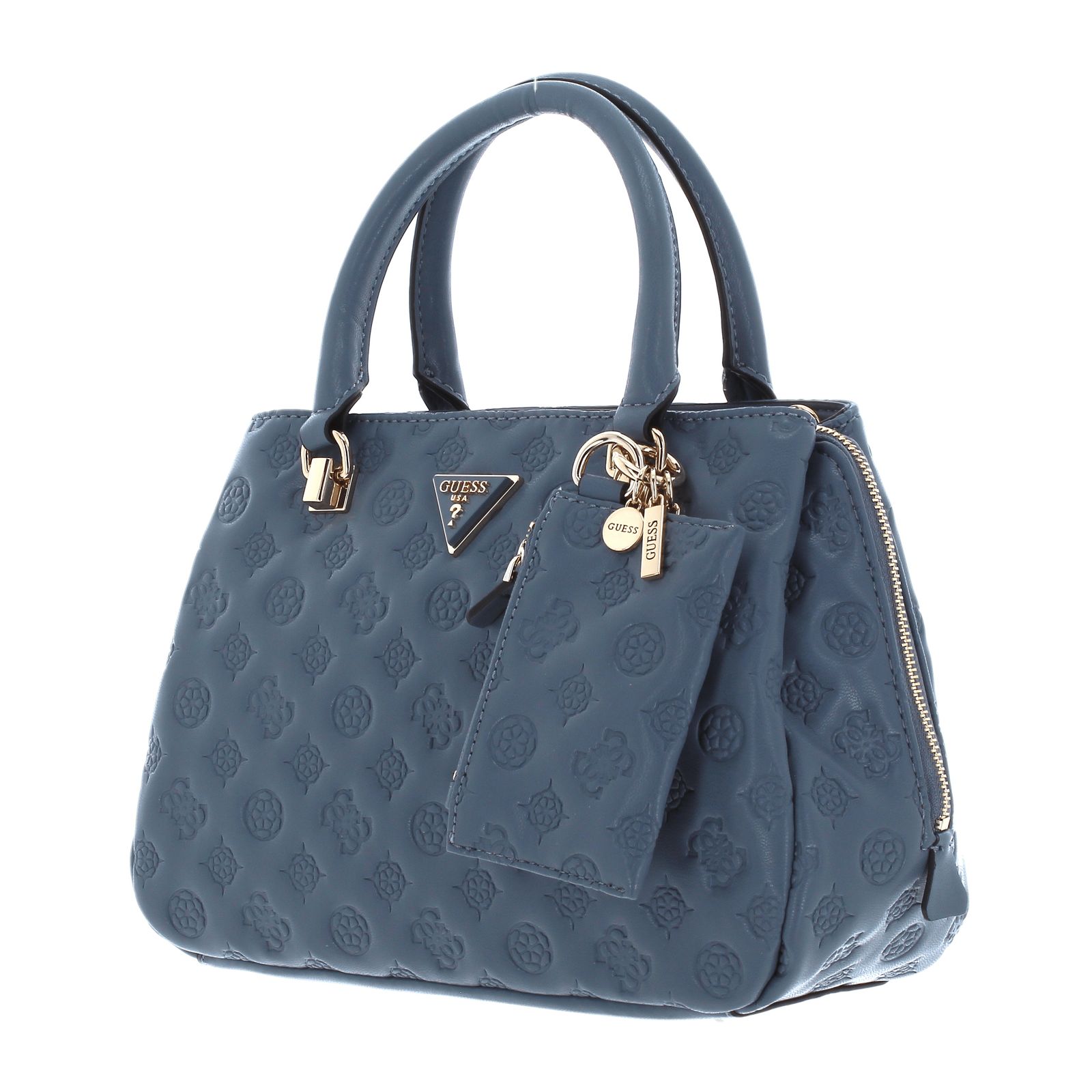 Sacoche GUESS Phoebe Girlfriend - Cartable Femme En PU Gravé Pivoine, Bandoulière Réglable - Dimensions 12,5 X 5 X 7,75 Cm