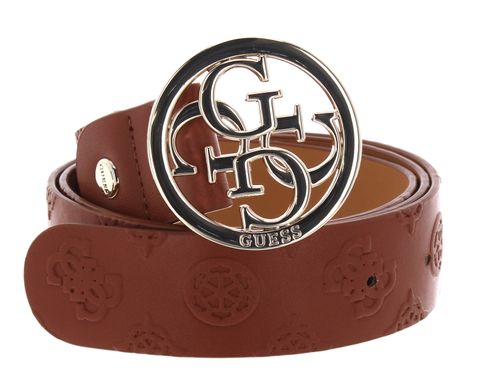 GUESS LA Femme Adjustable Reversible Belt W85 Brown - shortenable