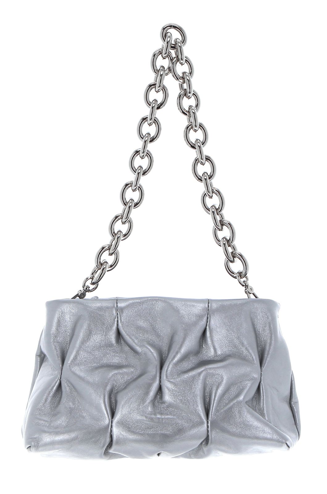 COCCINELLE Ophelie Goodie Rock Handbag Craquele Leather Silver | Buy ...