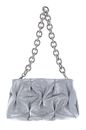 COCCINELLE Ophelie Goodie Rock Handbag Craquele Leather Silver