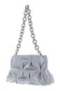 COCCINELLE Ophelie Goodie Rock Handbag Craquele Leather Silver