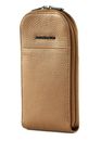 MANDARINA DUCK Mellow Leather Phone Crossbody Bag Indian Tan