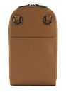MANDARINA DUCK Mellow Leather Phone Crossbody Bag Indian Tan