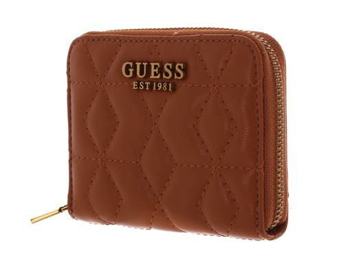 GUESS Elenia SLG Zip Around Wallet Cognac