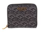 GUESS Laurel Zip Around Wallet Charcoal Logo GUESS Laurel Zip Around Wallet Charcoal Logo