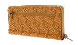 GUESS Laurel SLG Zip Around Wallet L Yellow Logo