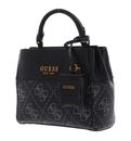 GUESS Double Compartment Satchel S Coal Logo