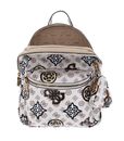 GUESS House Party Backpack L Cream Logo Multi