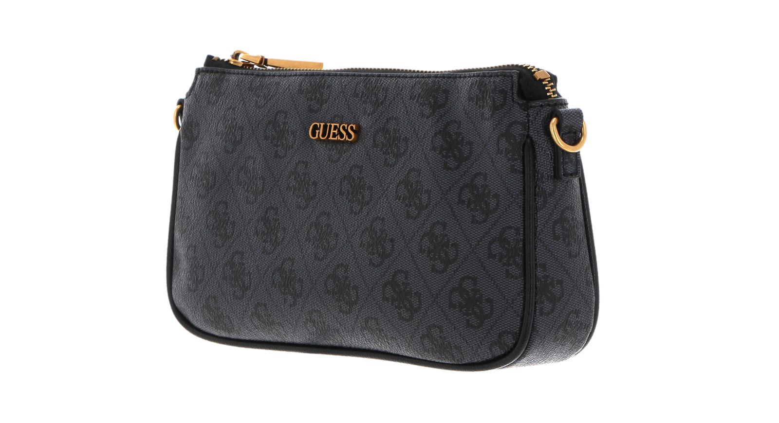 Guess Nell Mini Double Pouch Bag Brown