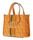GUESS Silvana Two Compartment Mini Tote Yellow Logo GUESS Silvana Two Compartment Mini Tote Yellow Logo
