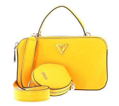 GUESS Eco Alexie Crossbody Top Zip Mustard