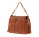 GUESS Elenia Mini Crossbody Top Zip Cognac