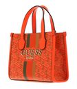 GUESS Silvana Two Compartment Mini Tote Orange Logo GUESS Silvana Two Compartment Mini Tote Orange Logo