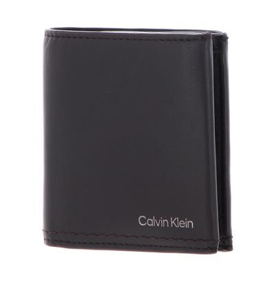 Calvin Klein Duo Stitch Trifold 6CC W / Coin Dark Brown