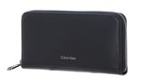 Calvin Klein Duo Stitch Long Zip Around Wallet CK Black