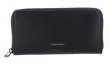 Calvin Klein Duo Stitch Long Zip Around Wallet CK Black