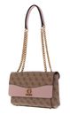 GUESS Nell Logo Convertible Crossbody Flap Latte Logo / Rosewood GUESS Nell Logo Convertible Crossbody Flap Latte Logo / Rosewood