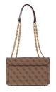 GUESS Nell Logo Convertible Crossbody Flap Latte Logo / Rosewood GUESS Nell Logo Convertible Crossbody Flap Latte Logo / Rosewood