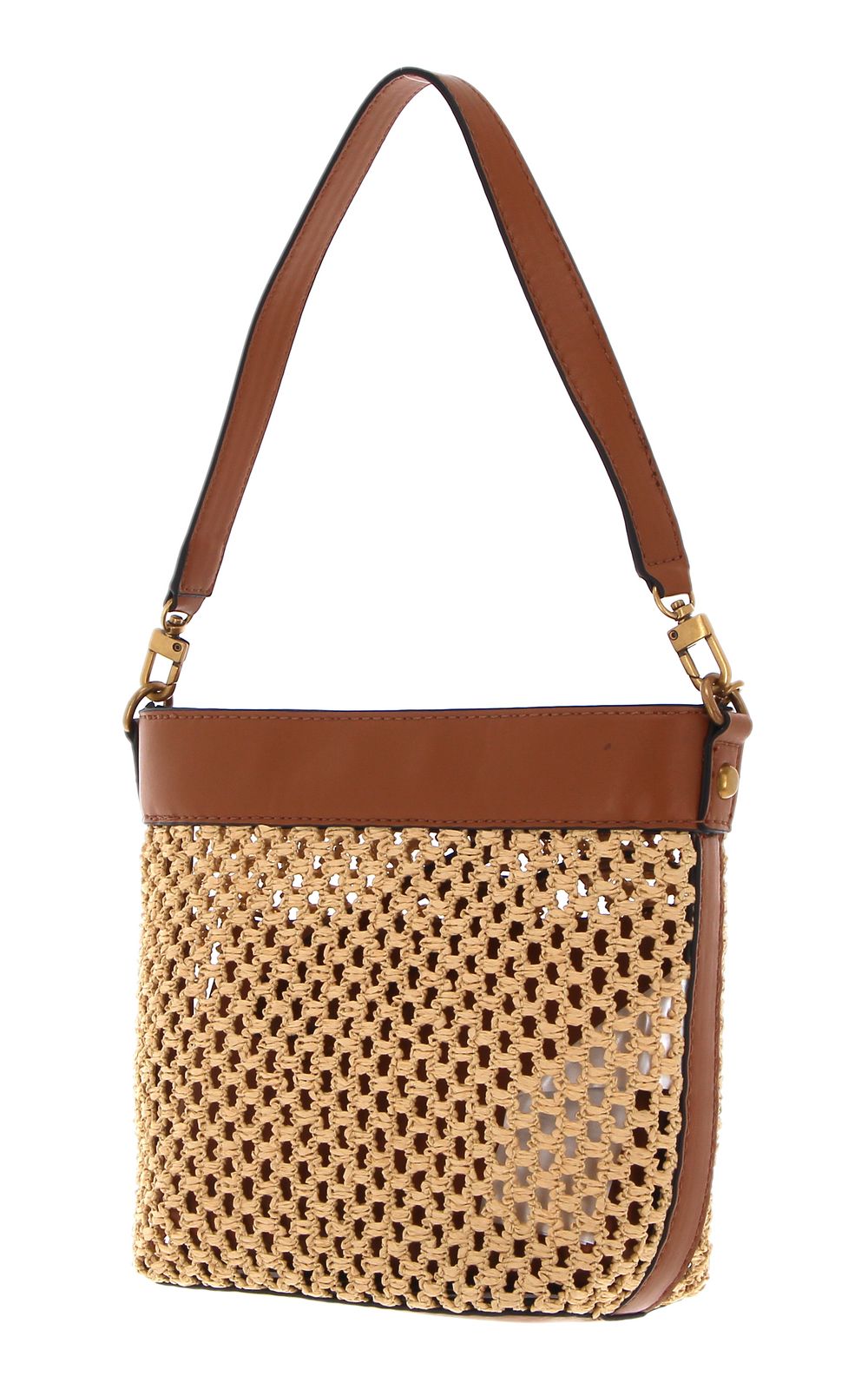 GUESS shoulder bag Vikky Drawstring Bucket Cognac Buy bags, purses