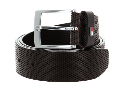 TOMMY HILFIGER Adan Belt 3.5 Texture W110 Testa Di Moro