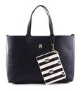 TOMMY HILFIGER Iconic Tommy Tote Solid Stripe Space Blue
