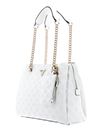 GUESS LA Femme Girlfriend Shoulder Satchel White GUESS LA Femme Girlfriend Shoulder Satchel White