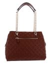 GUESS LA Femme Girlfriend Shoulder Satchel Cognac