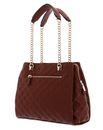 GUESS LA Femme Girlfriend Shoulder Satchel Cognac