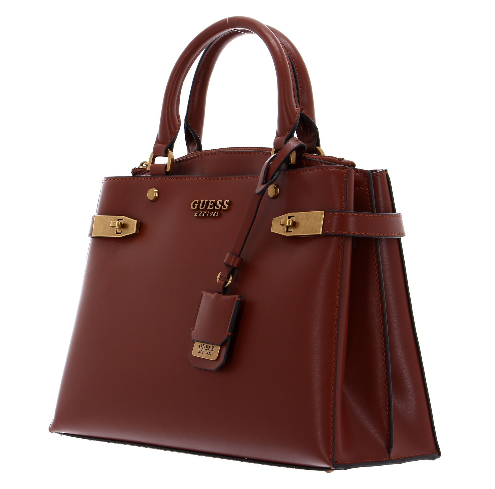 GUESS Zadie Maimie Girlfriend Satchel Whiskey GUESS Zadie Maimie Girlfriend Satchel Whiskey
