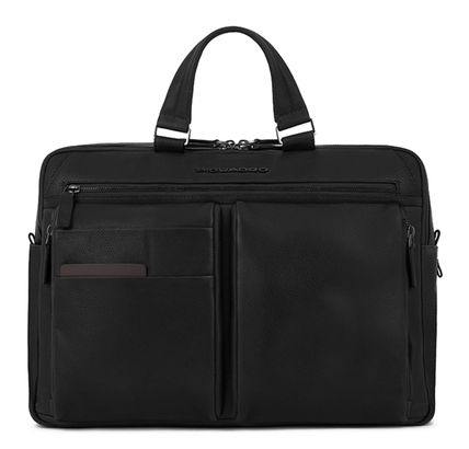 PIQUADRO Paavo 2 Handle Briefcase Nero