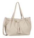 TOM TAILOR Camilla Zip Shopper L Cream White TOM TAILOR Camilla Zip Shopper L Cream White