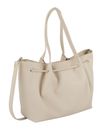 TOM TAILOR Camilla Zip Shopper L Cream White TOM TAILOR Camilla Zip Shopper L Cream White