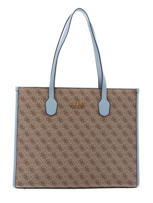 GUESS Silvana Girlfriend Tote Latte Logo / Slate