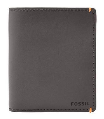 FOSSIL Joshua Vegan Cactus Front Pocket Wallet Lead Gray