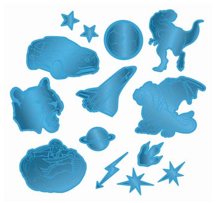 Step by Step Reflective Sticker-Set Blue