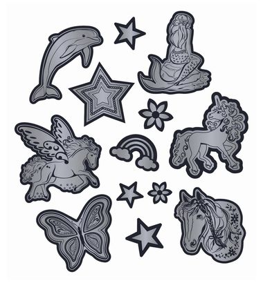 Step by Step Reflective Sticker-Set Silver