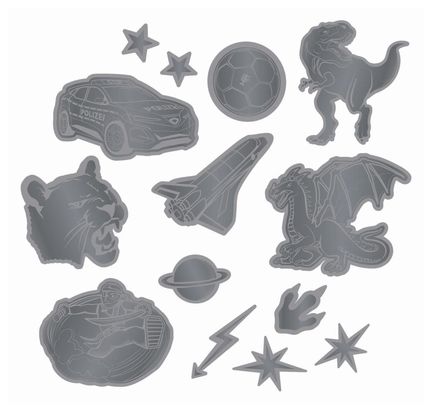 Step by Step Reflective Sticker-Set Black