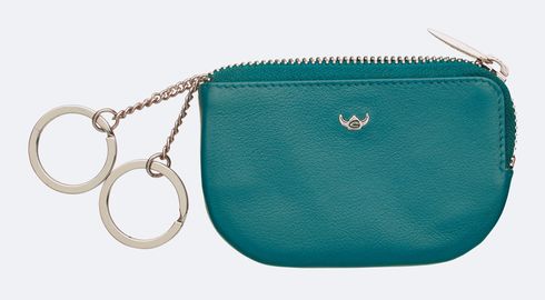 Golden Head Madrid Zipped Key Case Turquoise