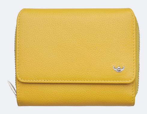 Golden Head Madrid RFID Protect Zipped Billfold Coin Wallet Sun Yellow