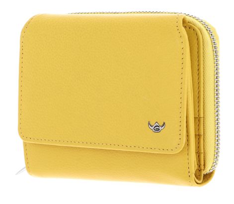 Golden Head Madrid RFID Protect Zipped Billfold Coin Wallet Sun Yellow