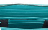 Golden Head Madrid RFID Protect Zipped Wallet Turquoise