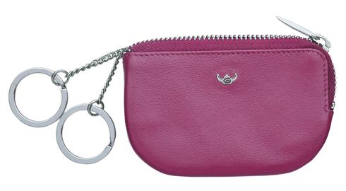 Golden Head Madrid Zipped Key Case Fuchsia