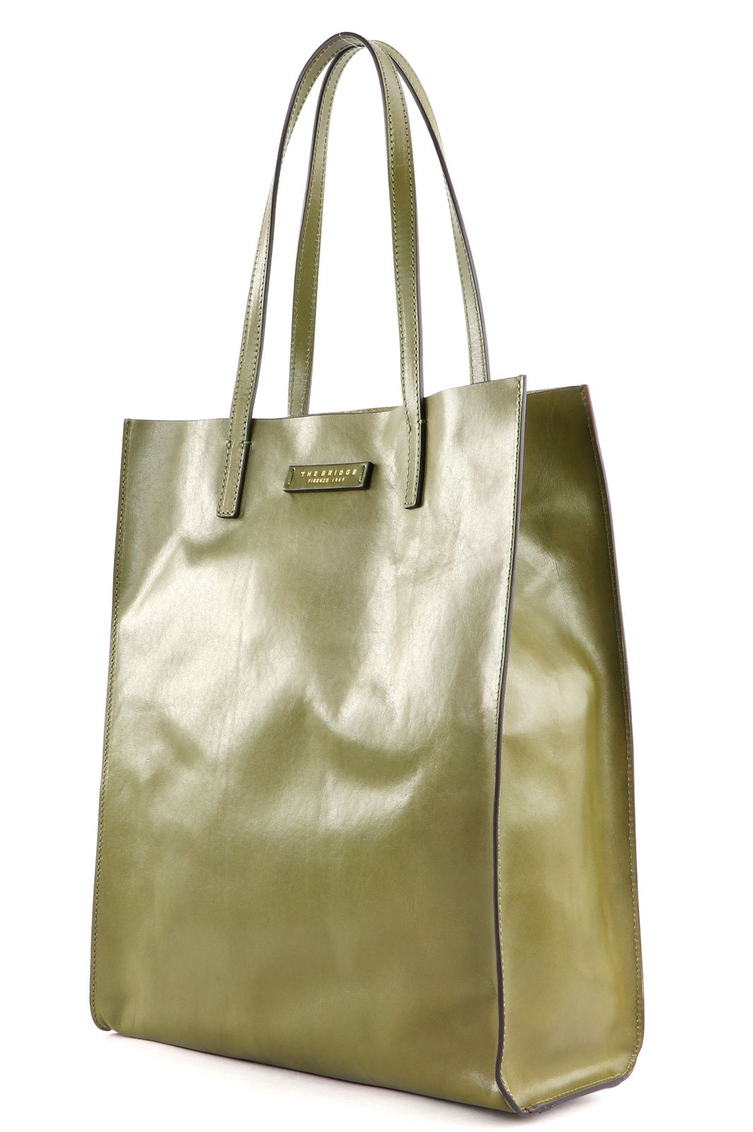 THE BRIDGE Mirra Shopper Verde Fico / Oro | Buy bags, purses ...