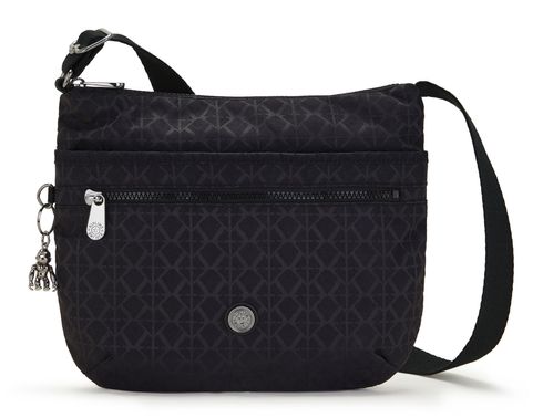 kipling Basic Elevated Eyes Wide Open Arto Medium Crossbody Signature Blk Q