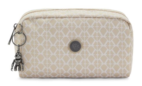 kipling Basic Elevated Gleam Pouch L Signature Beige