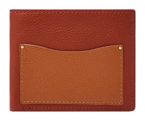 FOSSIL Anderson Large Coin Pocket Bifold Orange Multi