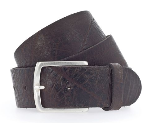 b.belt Zac Ledergürtel W95 Dark Brown