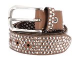 b.belt Zoe Silver Stud Belt W105 Camel b.belt Zoe Silver Stud Belt W105 Camel