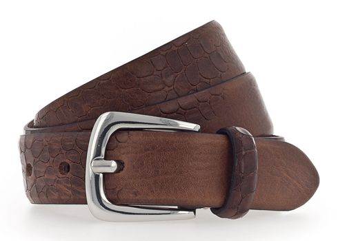 b.belt Charlisa Silver Belt W90 Darkbrown